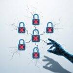 Digital locks with a hand reaching