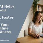 girl doing work on her online business