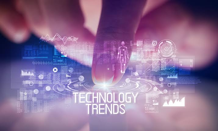 Technology trends shaping the future with AI intelligence, digital data, and smart innovation concepts