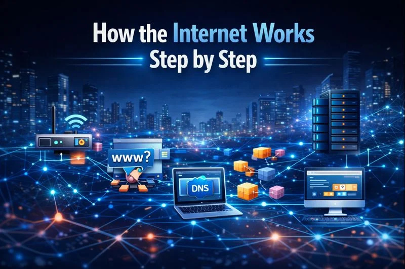 How the Internet Works Step by Step easily